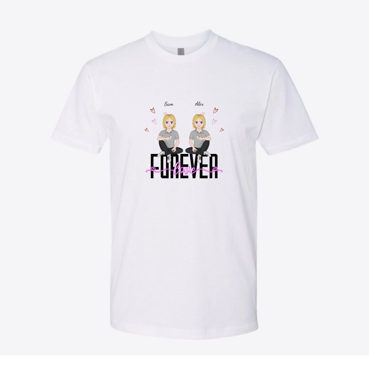 Forever Love Couple Custom Tee
