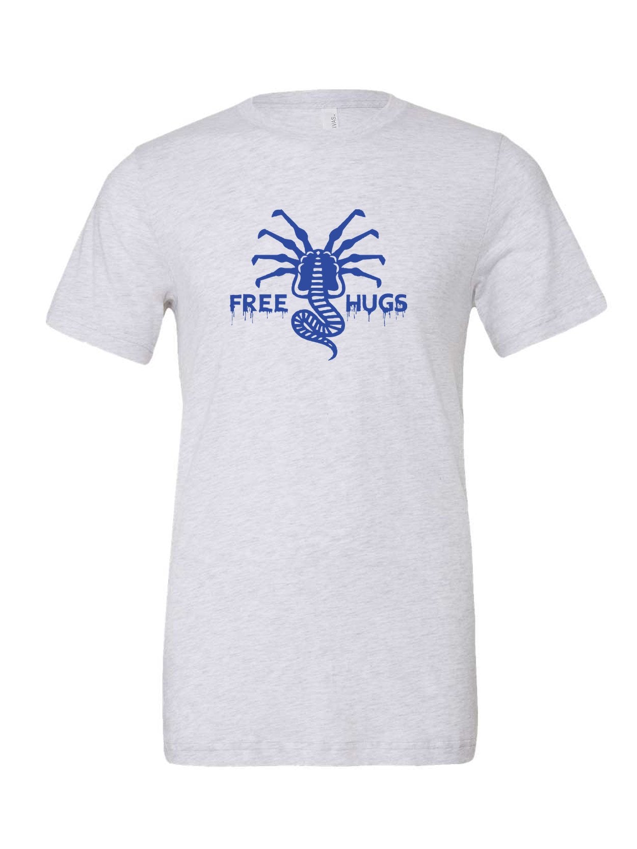 Free Hugs on a white t-shirt