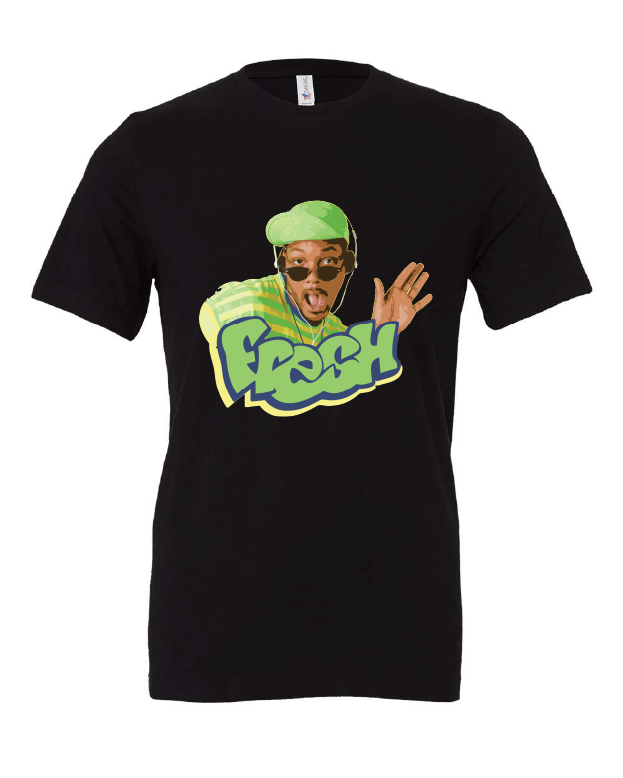 will smith fresh prince of bel air 90s tv show black tshirt t-shirt 