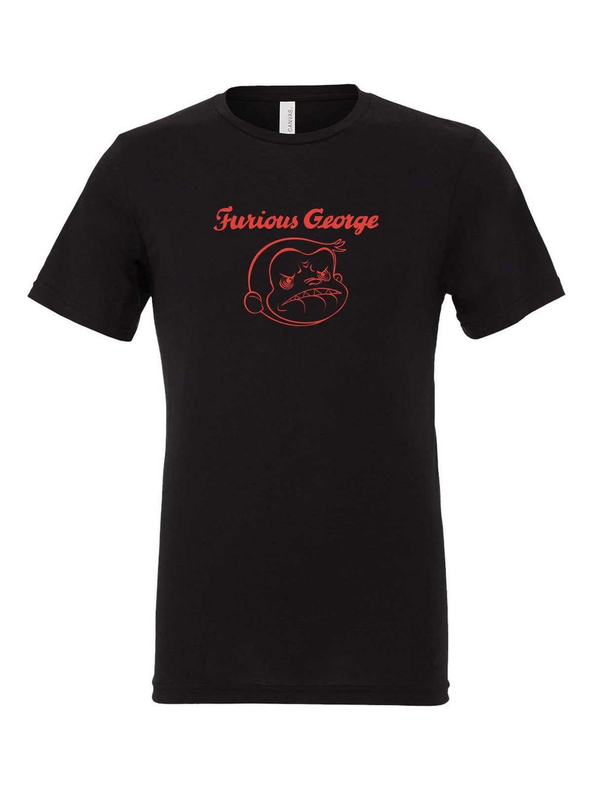 Furious George on a black t-shirt