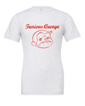 Furious George design on a white t-shirt