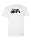 Future Ghost design on a white t-shirt