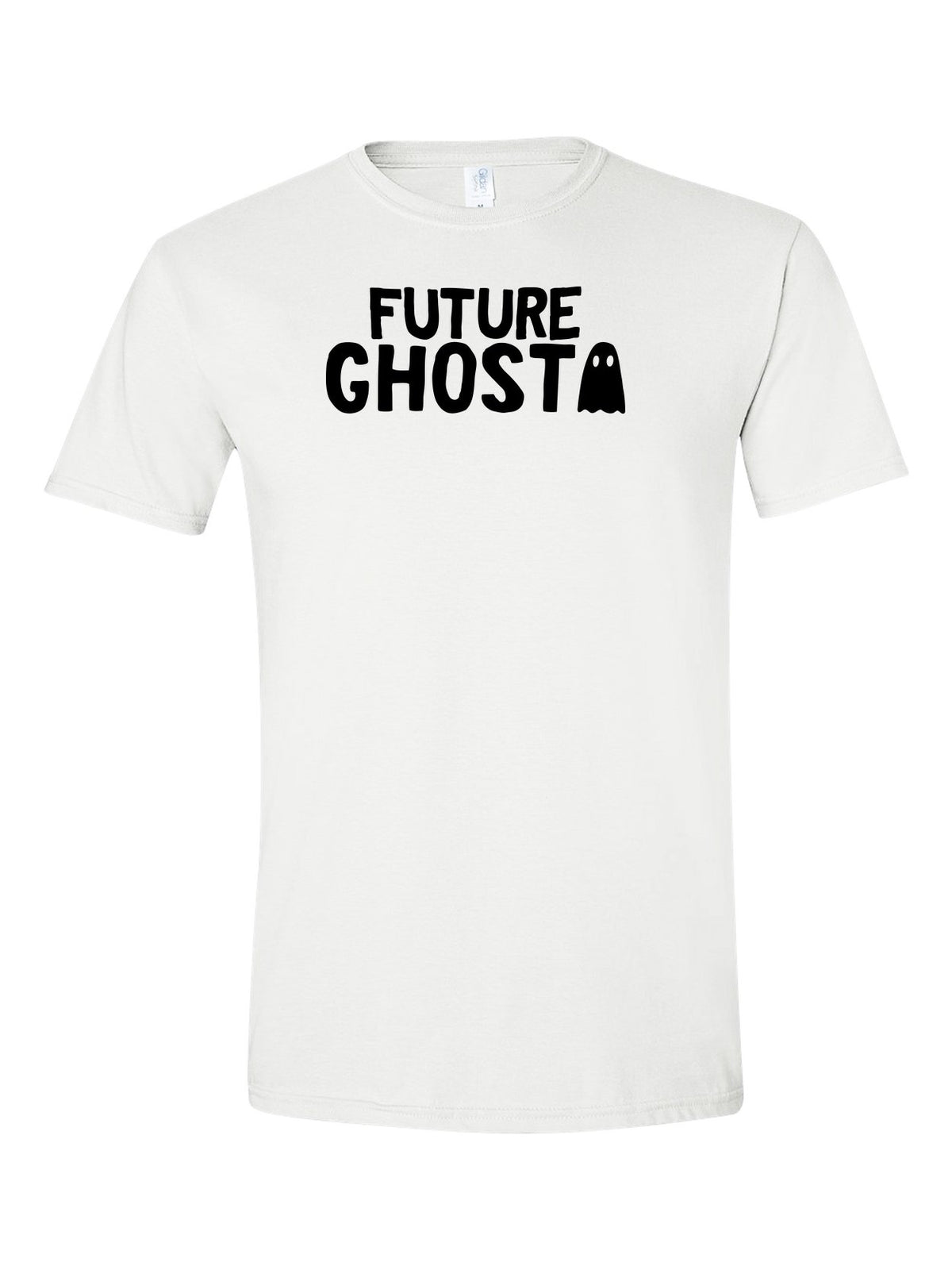 Future Ghost design on a white t-shirt