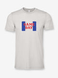 Game Day on a cement gray t-shirt