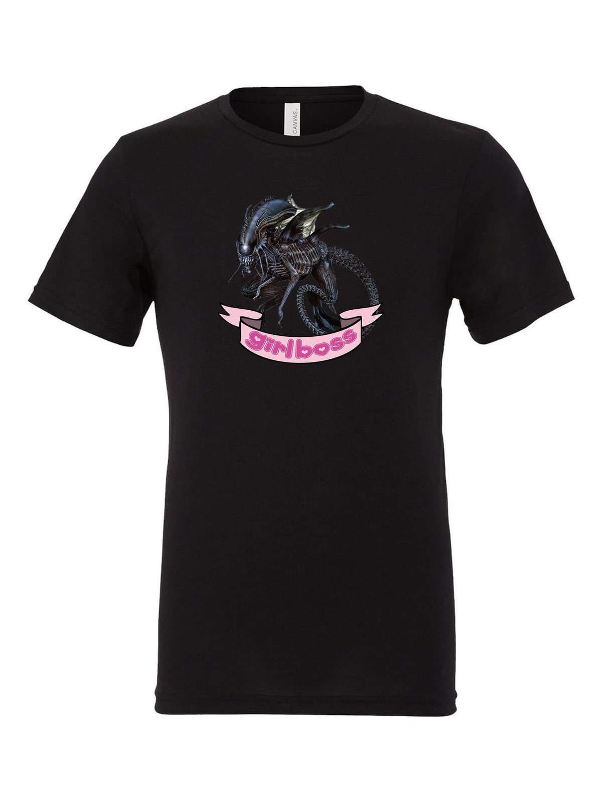 Girl Boss on a black t-shirt
