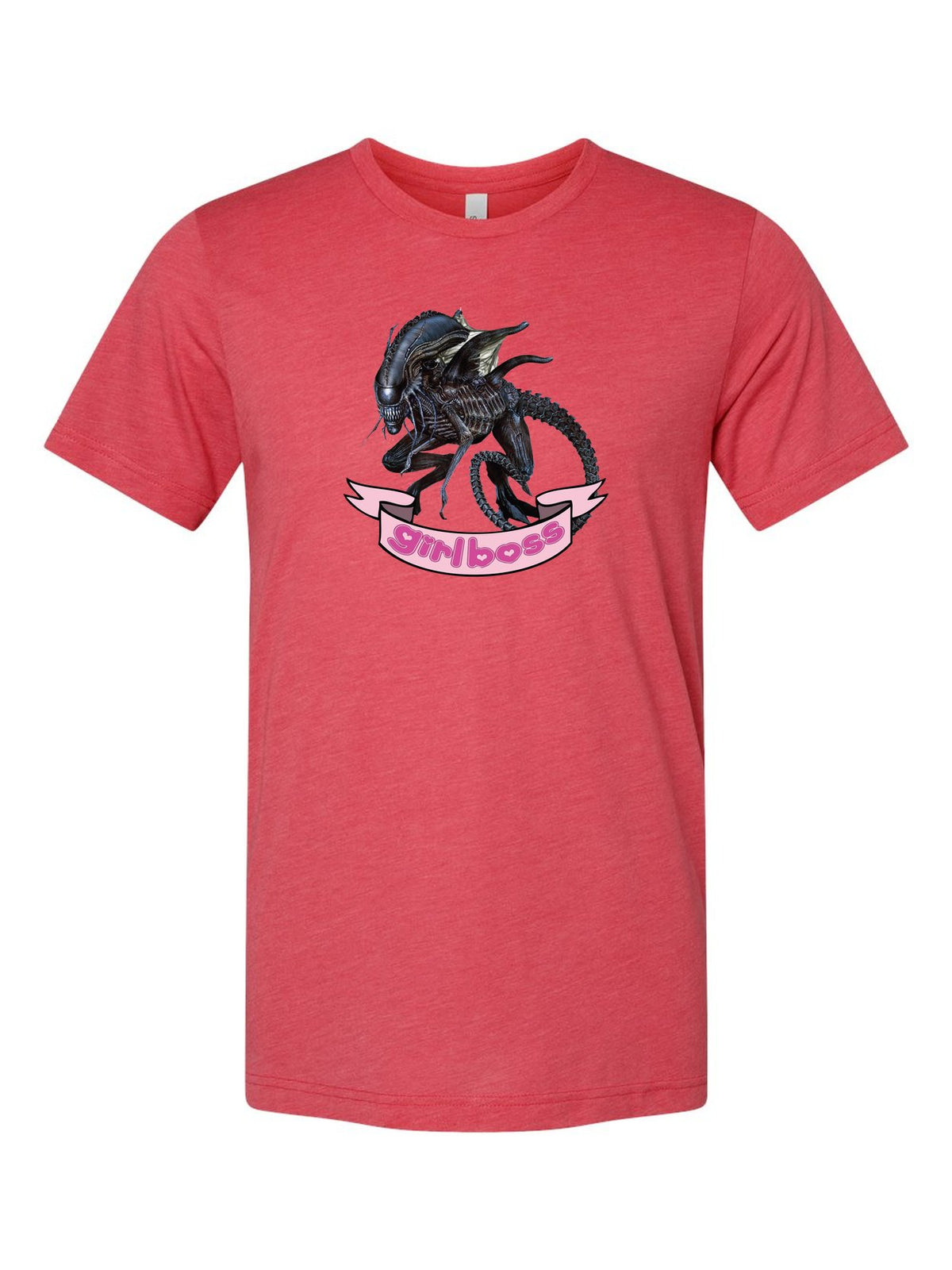 Girl Boss on a true red t-shirt