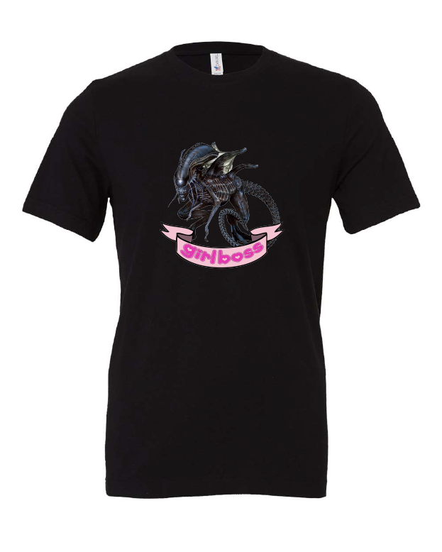 Girl Boss design on a black t-shirt