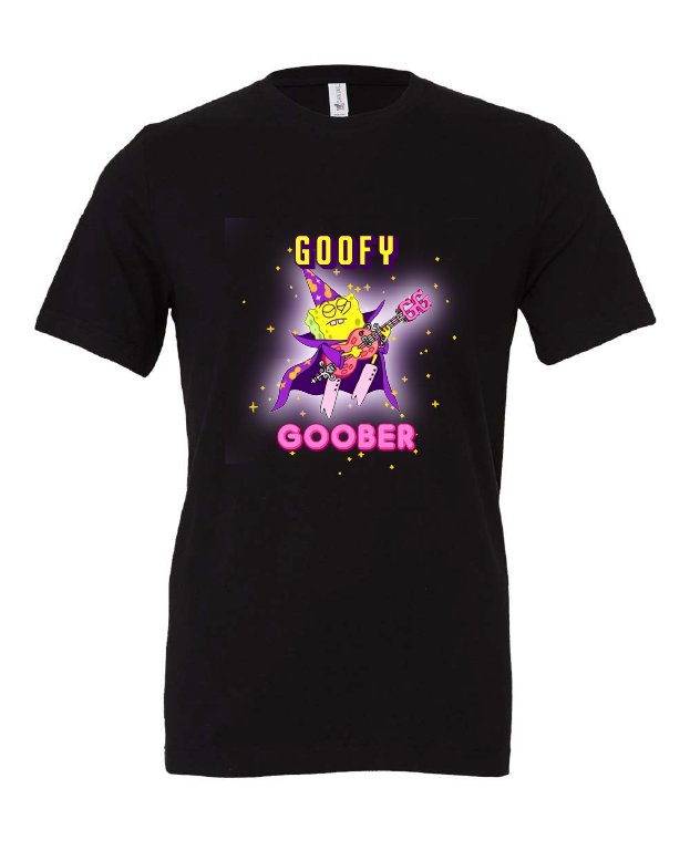 spongebob tv show goofy black tshirt t-shirt