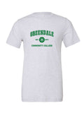 Greendale Community College on a white t-shirt