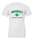 Greendale Community College design on a white t-shirt