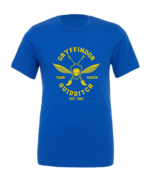 quidditch team harry potter book movie blue tshirt t-shirt 