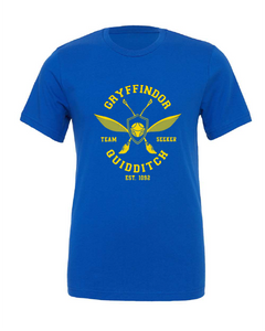 quidditch team harry potter book movie blue tshirt t-shirt 