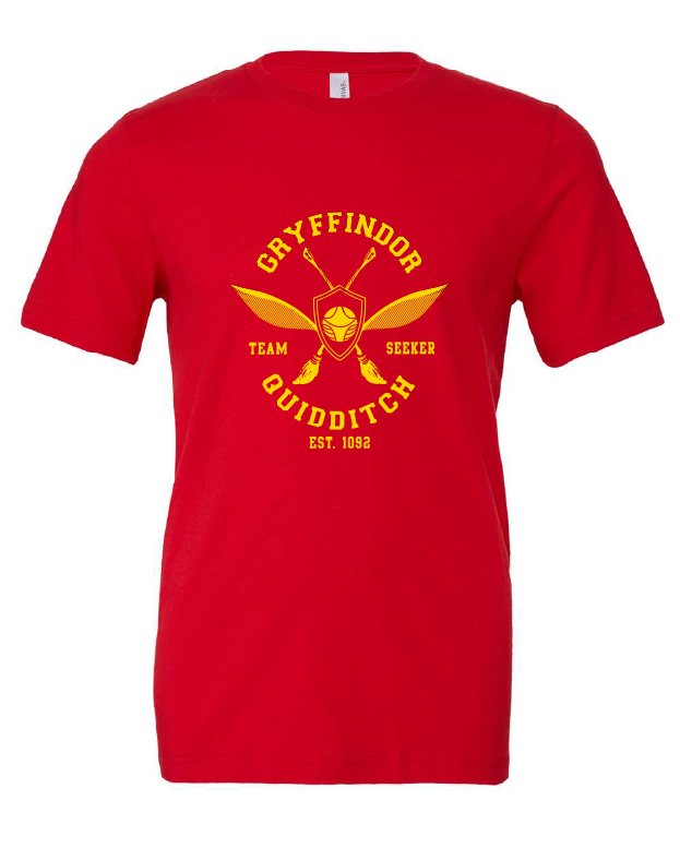 quidditch team harry potter book movie red tshirt t-shirt 