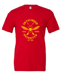 quidditch team harry potter book movie red tshirt t-shirt 