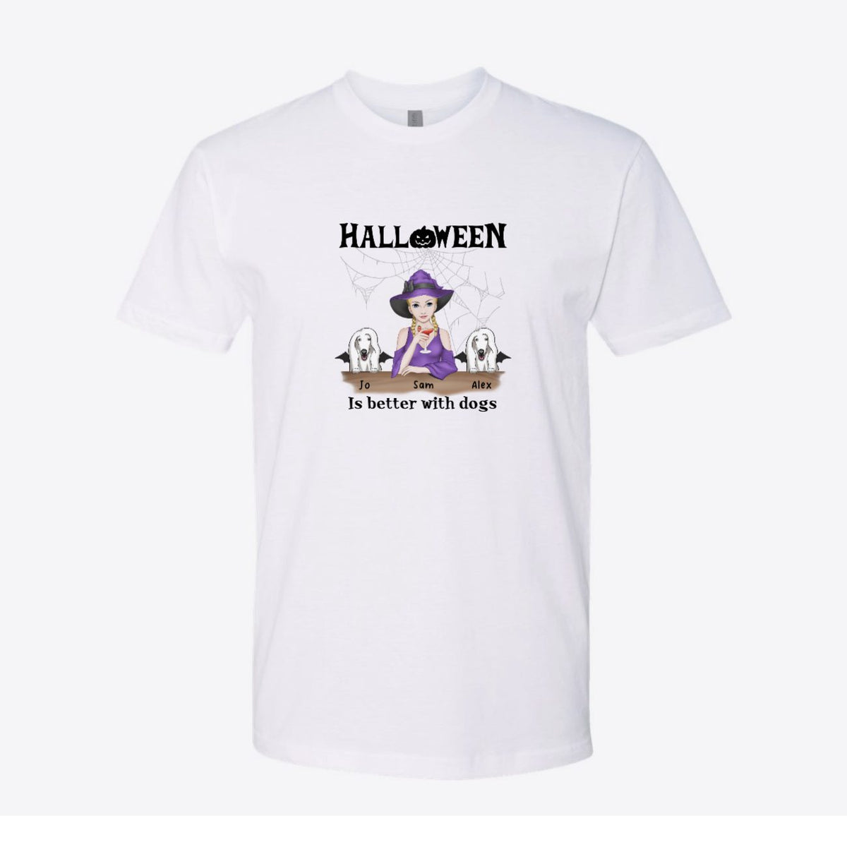 Halloween Is Better With a Dog Witch Custom Tee