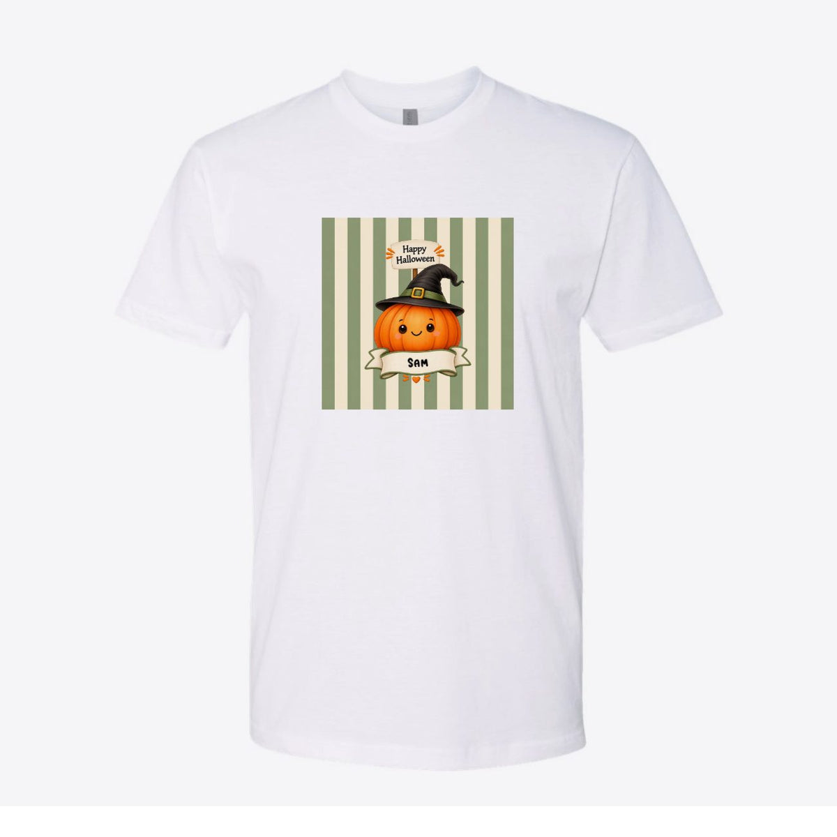 Halloween Watercolor Stripes Custom Tee