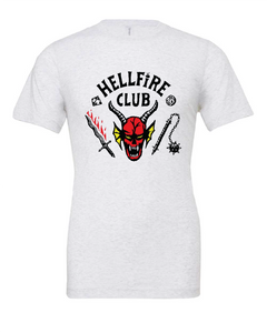 hellfire club stranger things tv show d&d white tshirt white t-shirt
