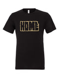 Home Kansas Outline on a black t-shirt
