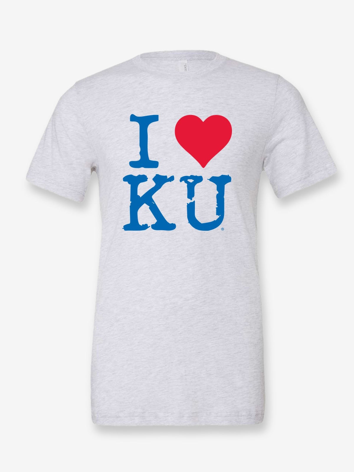 I Heart KU on a white t-shirt