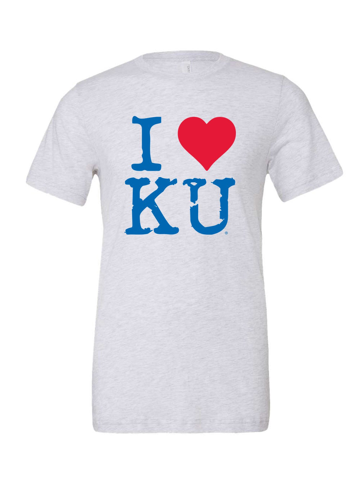 I Heart KU on a white t-shirt