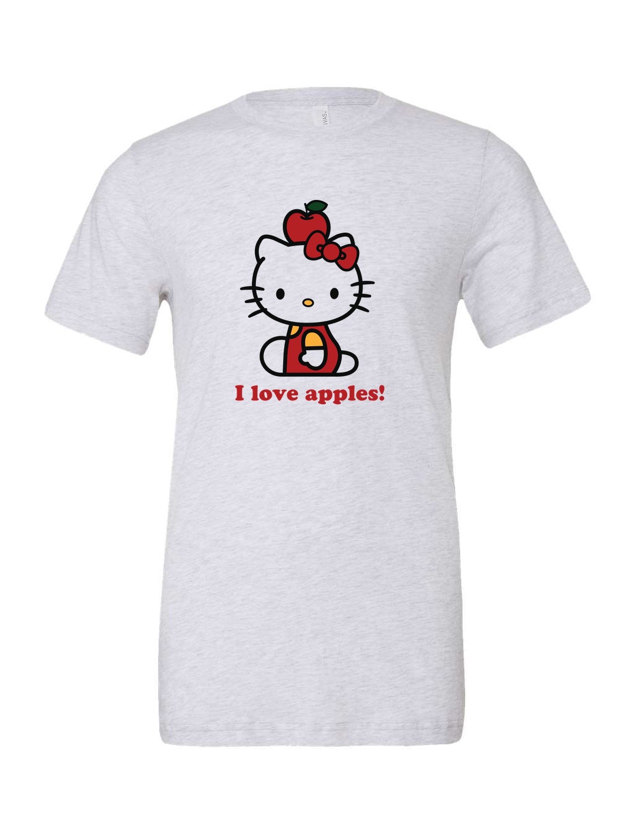 I Love Apples on a white t-shirt