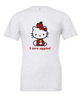 I Love Apples design on a white t-shirt