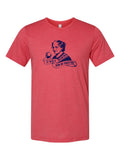 It Was a Drive By Fruiting (Mrs. Doubtfire) on a true red t-shirt