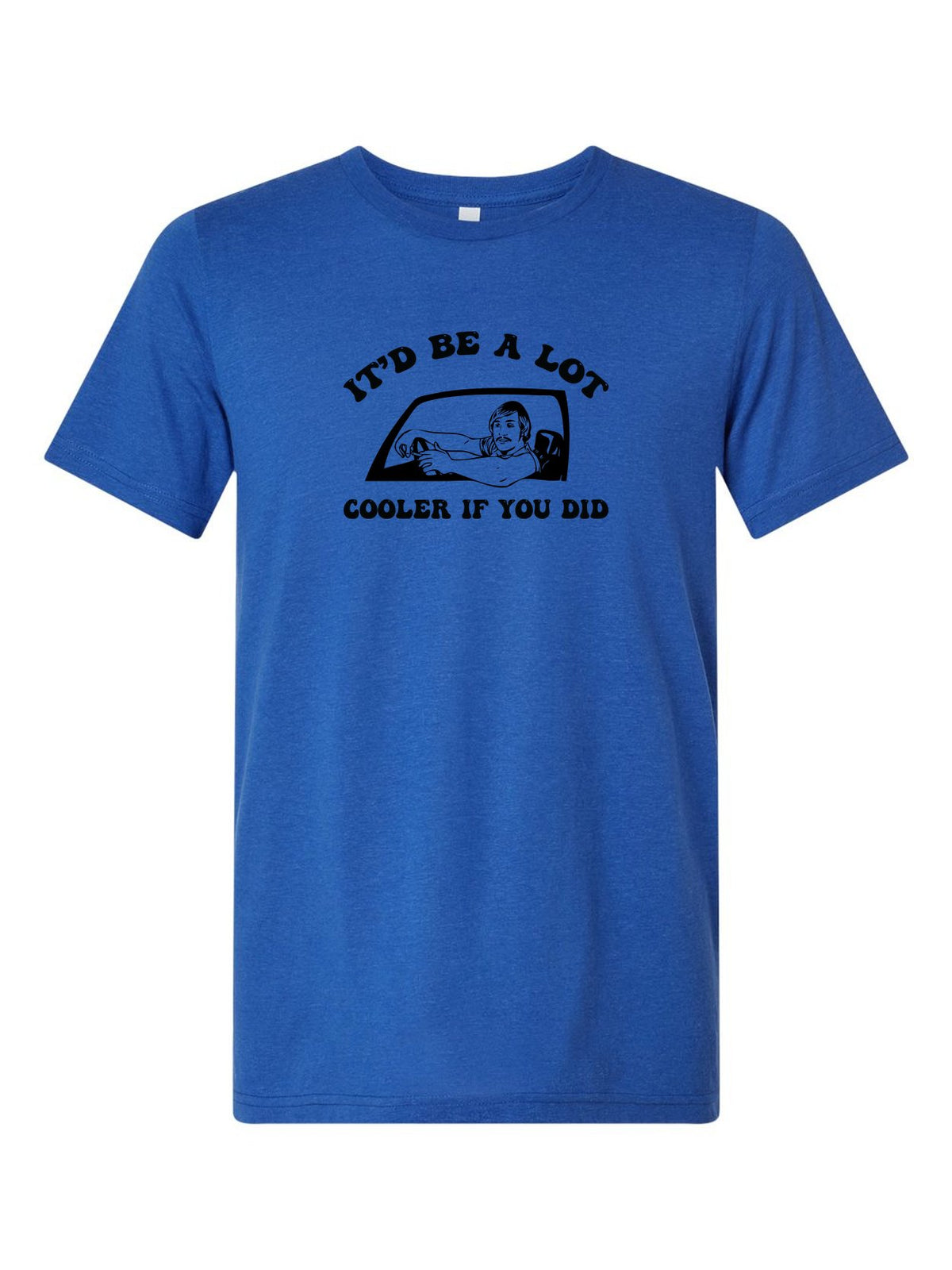 It'd Be A Lot Cooler If You Did on a royal blue t-shirt