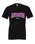 Jayhawks Plaid design on a black t-shirt