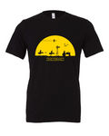 Kansan Star Wars Sunset design on a black t-shirt