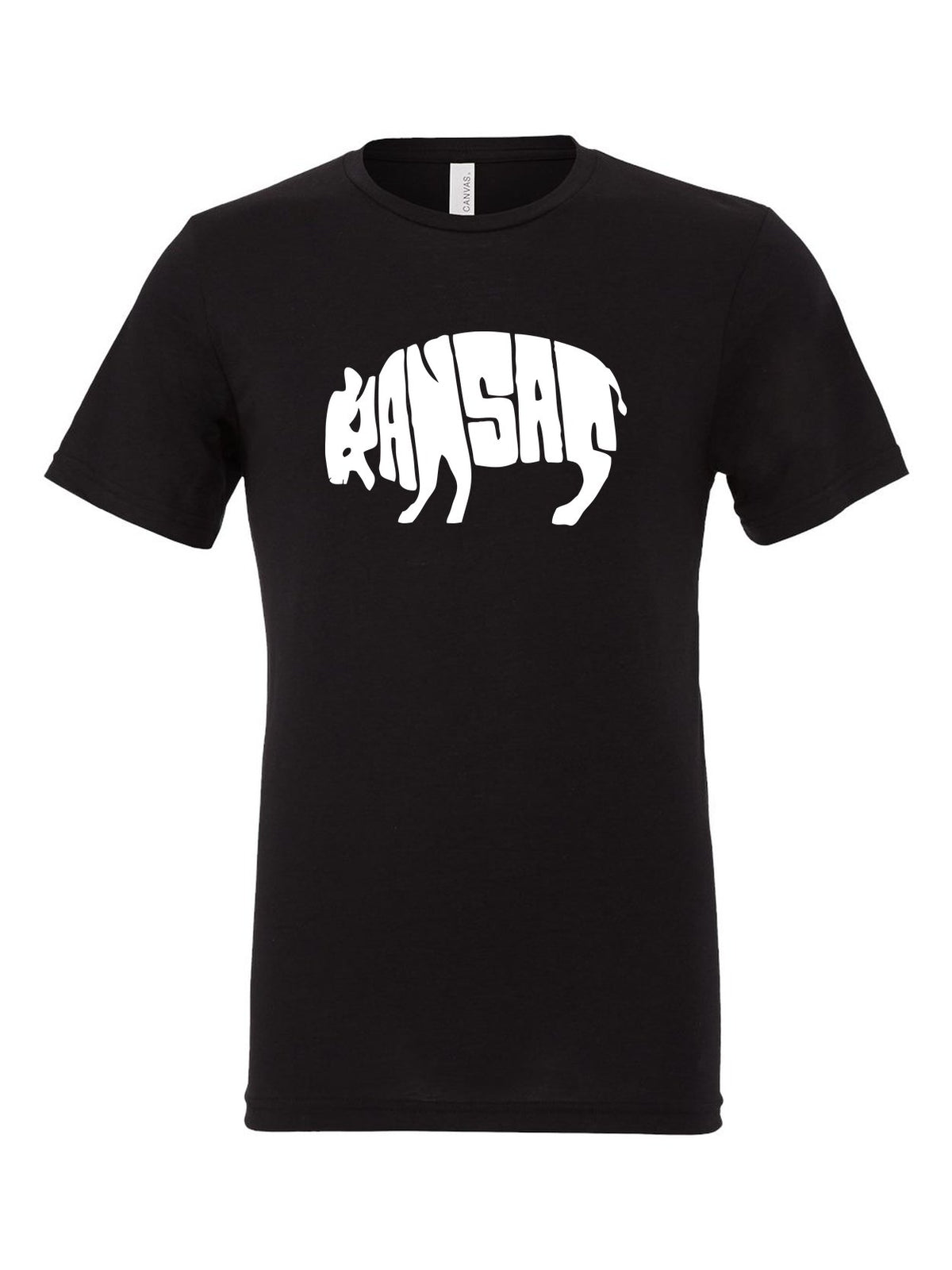 Kansas Bison on a black t-shirt