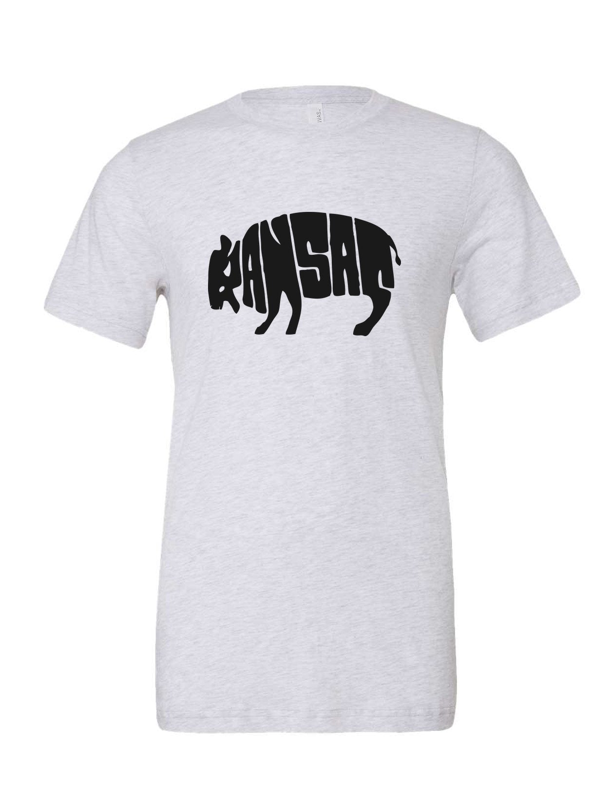 Kansas Bison on a white t-shirt