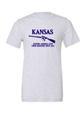 Kansas, Keeping America Safe from Missouri Since 1854 on a white t-shirt