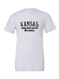 Kansas: Racing Utah into the 19th Century on a white t-shirt