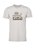 Kansas Sunflowers on a cement gray t-shirt