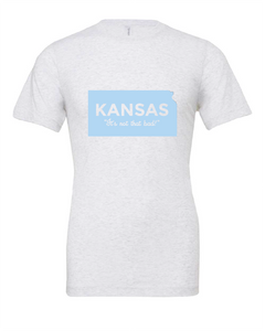 kansas state outline funny white tshirt t-shirt 