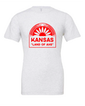 Kansas Land of Ahs design on a white t-shirt