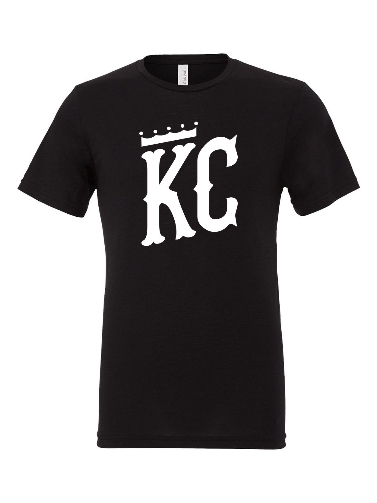 KC Crown on a black t-shirt