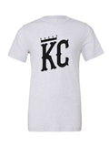 KC Crown on a white t-shirt
