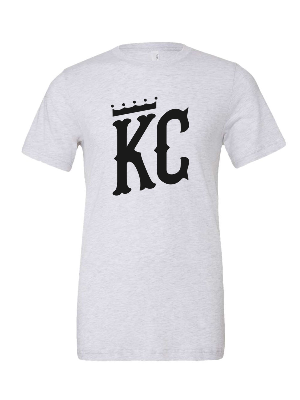 KC Crown on a white t-shirt