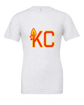 KC Arrowhead design on a white t-shirt