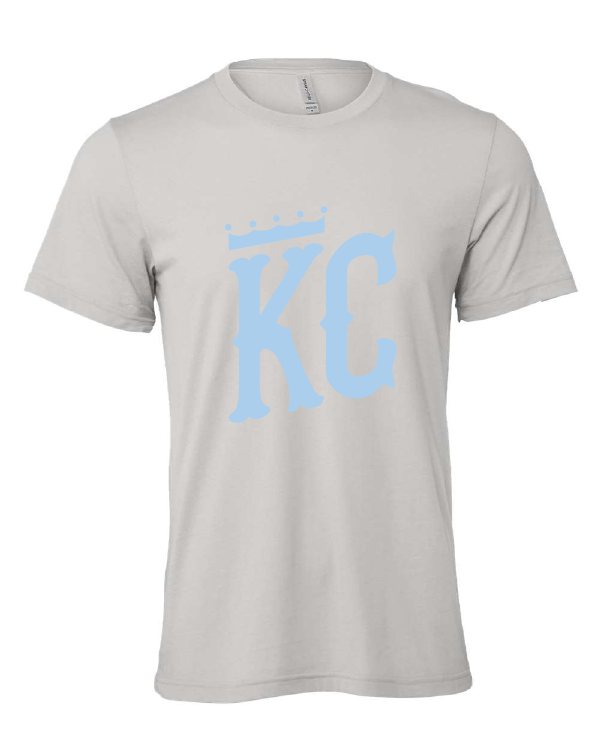 KC Crown design on a gray t-shirt