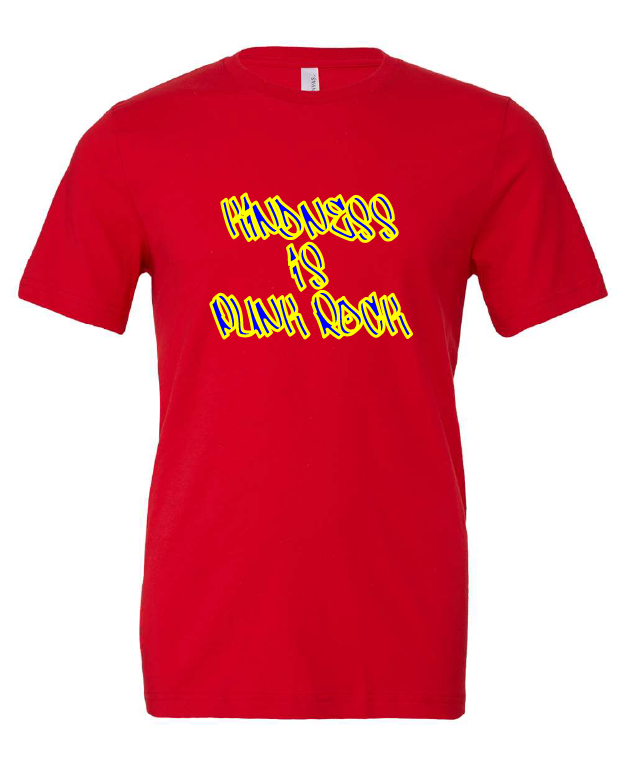 Kindness is Punk Rock design on a red t-shirt