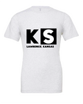 Lawrence, KS Cartoon Network Logo design on a white t-shirt