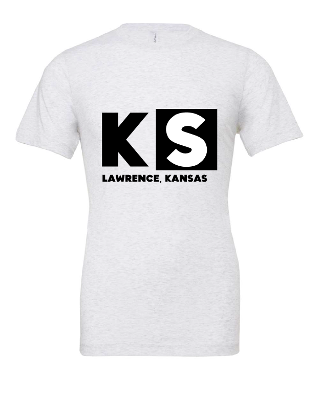 Lawrence, KS Cartoon Network Logo design on a white t-shirt