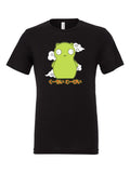 Kuchi Kopi on a black t-shirt