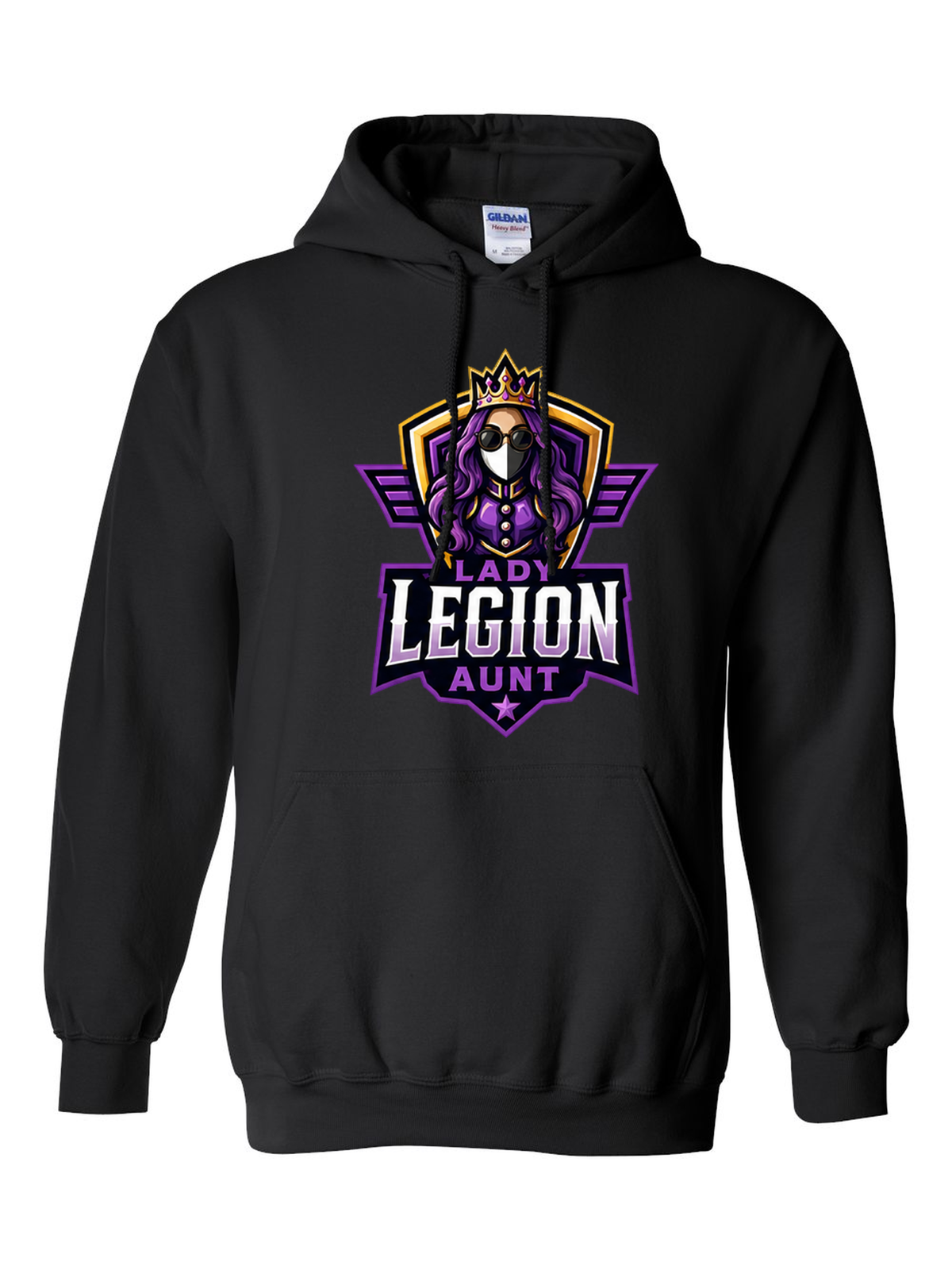 Lady Legion Family Hoodie, Aunt badge, black
