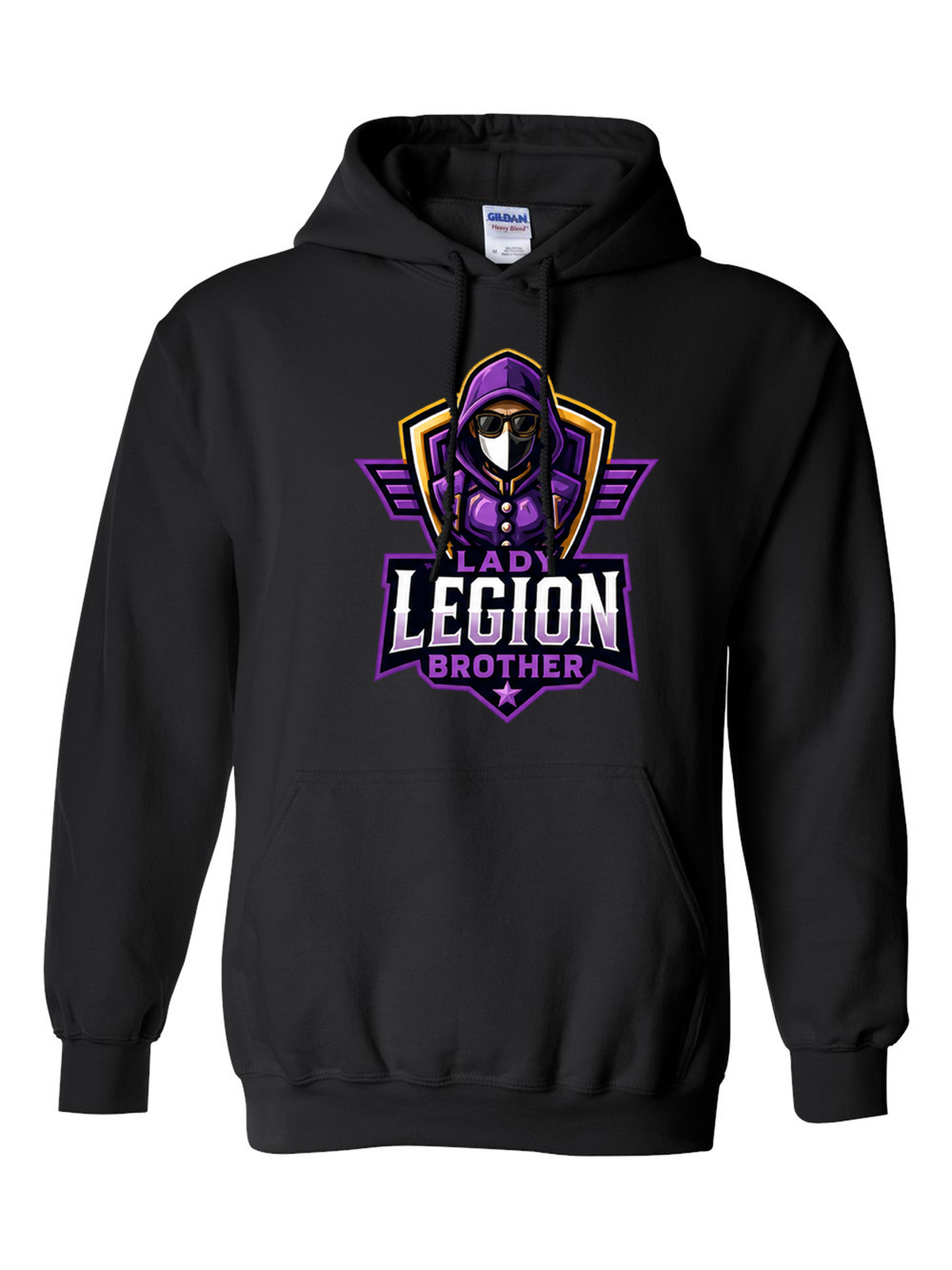 Lady Legion Family Hoodie, Brother badge, black