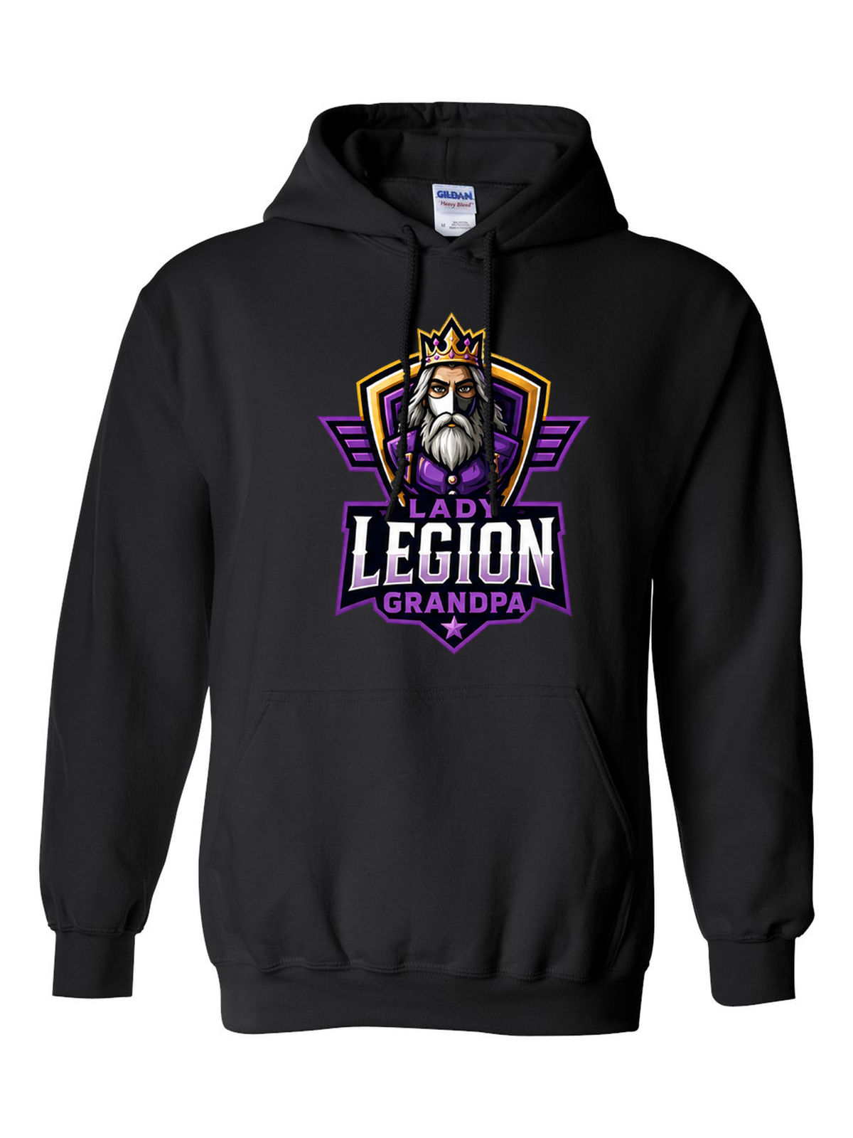 Lady Legion Family Hoodie, Grandpa badge, black