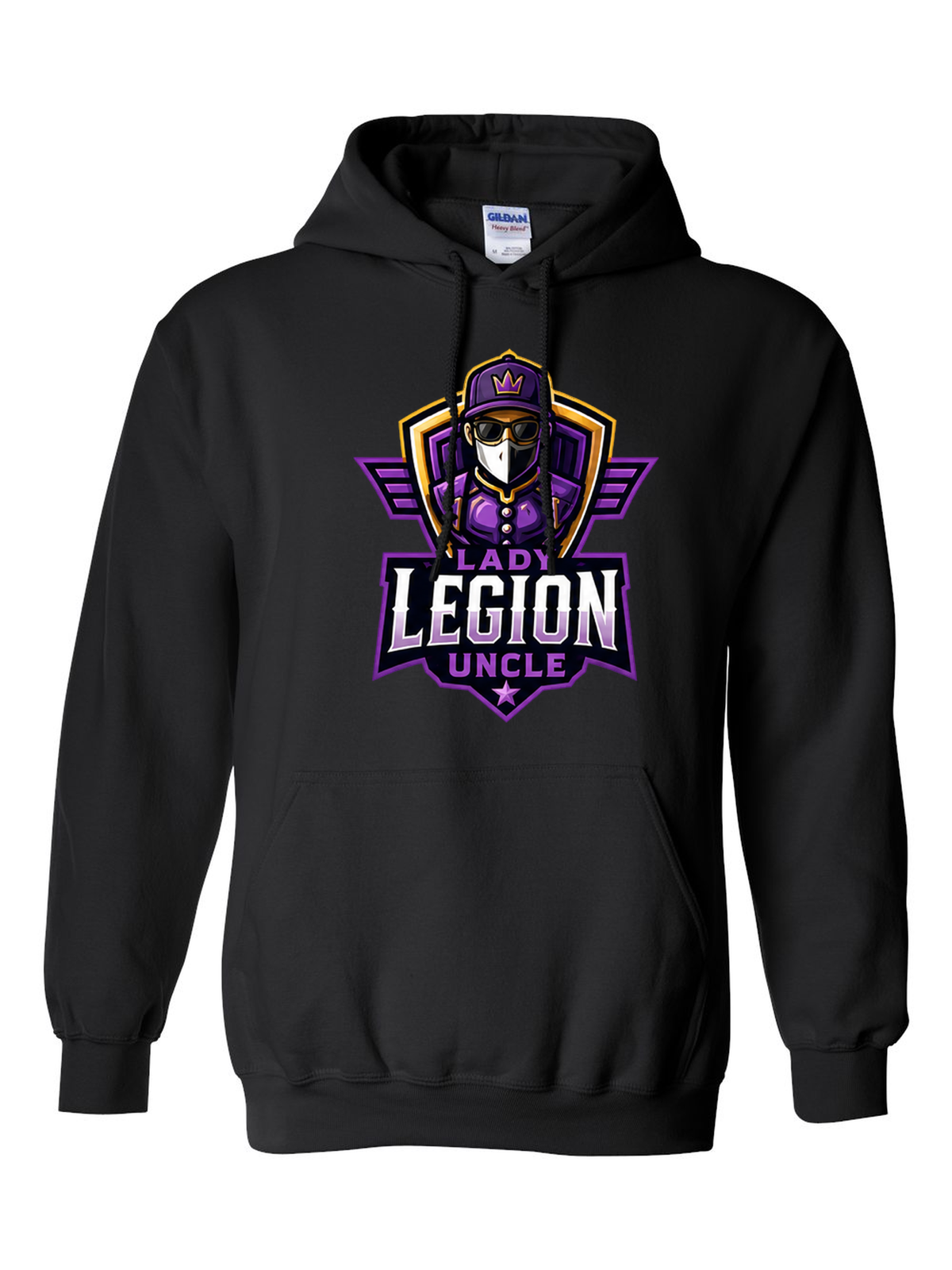 Lady Legion Family Hoodie, Uncle badge, black
